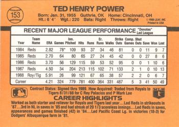 Ted Power  baseball card collectible - Main Image 2