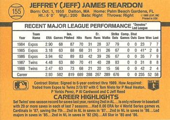 Jeff Reardon  baseball card collectible - Main Image 2