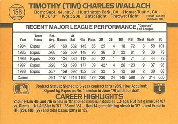 Tim Wallach  baseball card collectible - Main Image 2