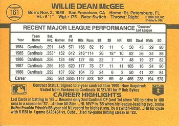 Willie McGee  baseball card collectible - Main Image 2