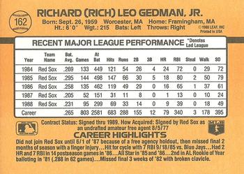 Rich Gedman  baseball card collectible - Main Image 2