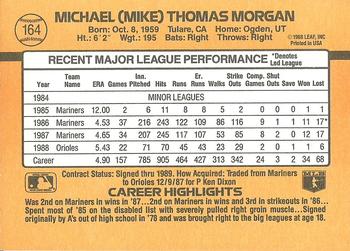 Mike Morgan  baseball card collectible - Main Image 2