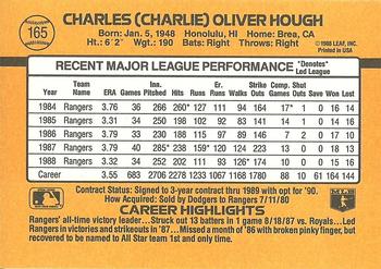 Charlie Hough  baseball card collectible - Main Image 2