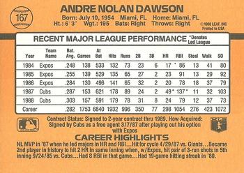 Andre Dawson  baseball card collectible - Main Image 2