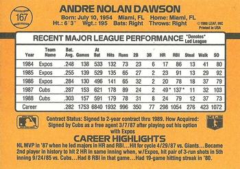 Andre Dawson  baseball card collectible - Main Image 2