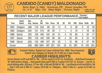 Candy Maldonado  baseball card collectible - Main Image 2