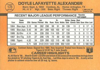 Doyle Alexander  baseball card collectible - Main Image 2