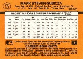 Mark Gubicza  baseball card collectible - Main Image 2