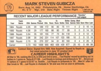Mark Gubicza  baseball card collectible - Main Image 2