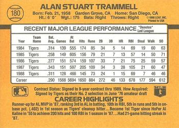 Alan Trammell  baseball card collectible - Main Image 2
