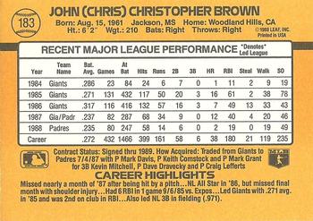 Chris Brown  baseball card collectible - Main Image 2