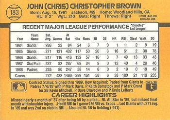 Chris Brown  baseball card collectible - Main Image 2
