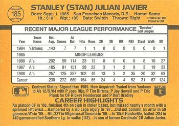 Stan Javier  baseball card collectible - Main Image 2
