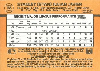Stan Javier  baseball card collectible - Main Image 2