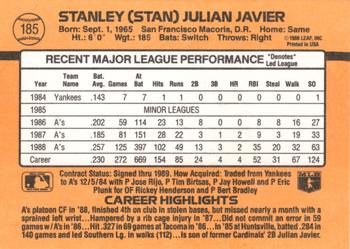 Stan Javier  baseball card collectible - Main Image 2