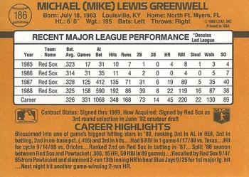 Mike Greenwell  baseball card collectible - Main Image 2