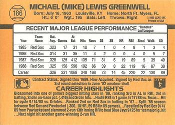 Mike Greenwell  baseball card collectible - Main Image 2