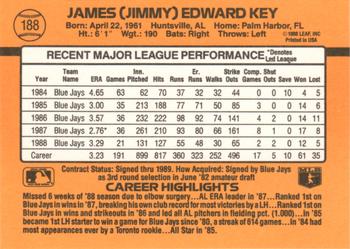 Jimmy Key  baseball card collectible - Main Image 2