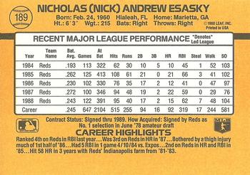 Nick Esasky  baseball card collectible - Main Image 2