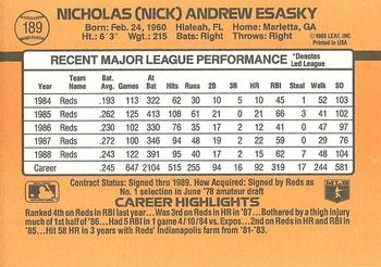 Nick Esasky  baseball card collectible - Main Image 2