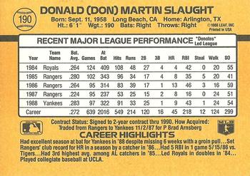 Don Slaught  baseball card collectible - Main Image 2