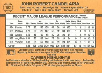 John Candelaria  baseball card collectible - Main Image 2