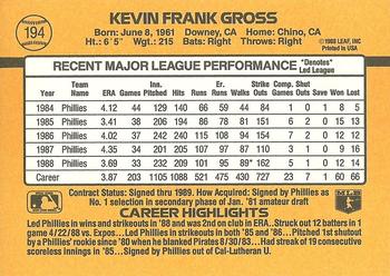 Kevin Gross  baseball card collectible - Main Image 2