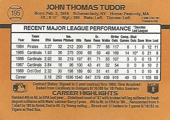 John Tudor  baseball card collectible - Main Image 2