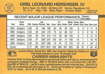 Orel Hershiser  baseball card collectible - Main Image 2