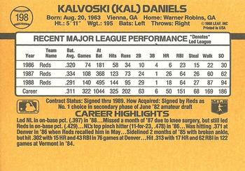 Kal Daniels  baseball card collectible - Main Image 2