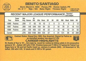 Benito Santiago  baseball card collectible - Main Image 2