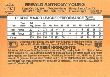 Gerald Young  baseball card collectible - Main Image 2
