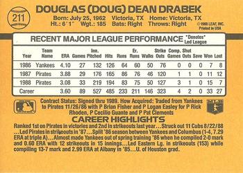 Doug Drabek  baseball card collectible - Main Image 2