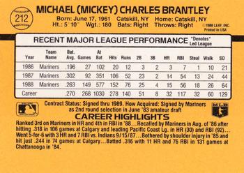 Mickey Brantley  baseball card collectible - Main Image 2