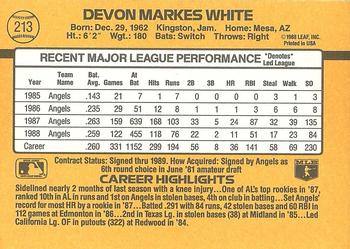 Devon White  baseball card collectible - Main Image 2