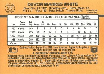 Devon White  baseball card collectible - Main Image 2