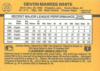 Devon White  baseball card collectible - Main Image 2