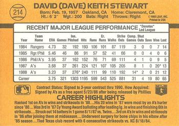 Dave Stewart  baseball card collectible - Main Image 2