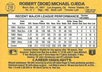 Bob Ojeda  baseball card collectible - Main Image 2