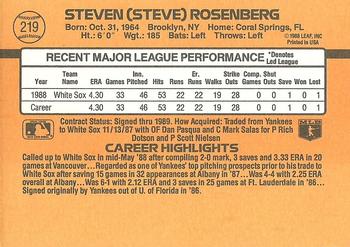 Steve Rosenberg  baseball card collectible - Main Image 2