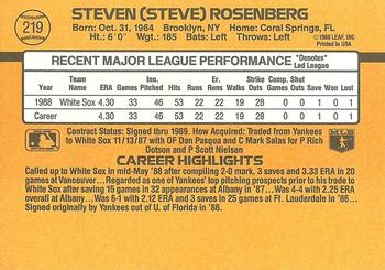 Steve Rosenberg  baseball card collectible - Main Image 2
