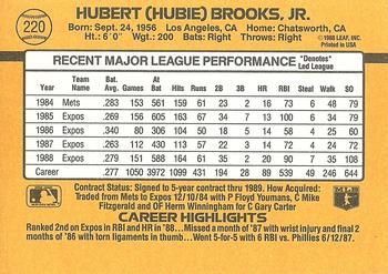 Hubie Brooks  baseball card collectible - Main Image 2