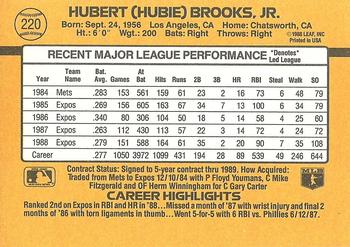 Hubie Brooks  baseball card collectible - Main Image 2