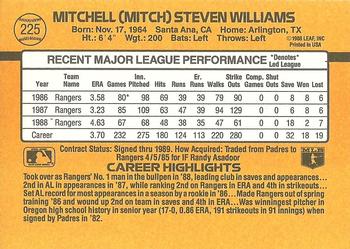 Mitch Williams  baseball card collectible - Main Image 2