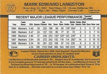 Mark Langston  baseball card collectible - Main Image 2