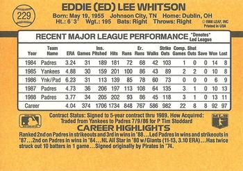 Ed Whitson  baseball card collectible - Main Image 2
