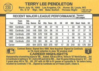 Terry Pendleton  baseball card collectible - Main Image 2