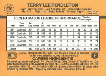 Terry Pendleton  baseball card collectible - Main Image 2