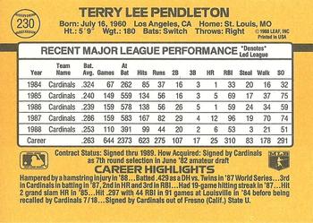 Terry Pendleton  baseball card collectible - Main Image 2