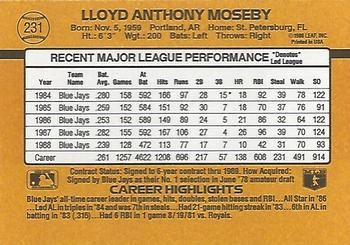 Lloyd Moseby  baseball card collectible - Main Image 2